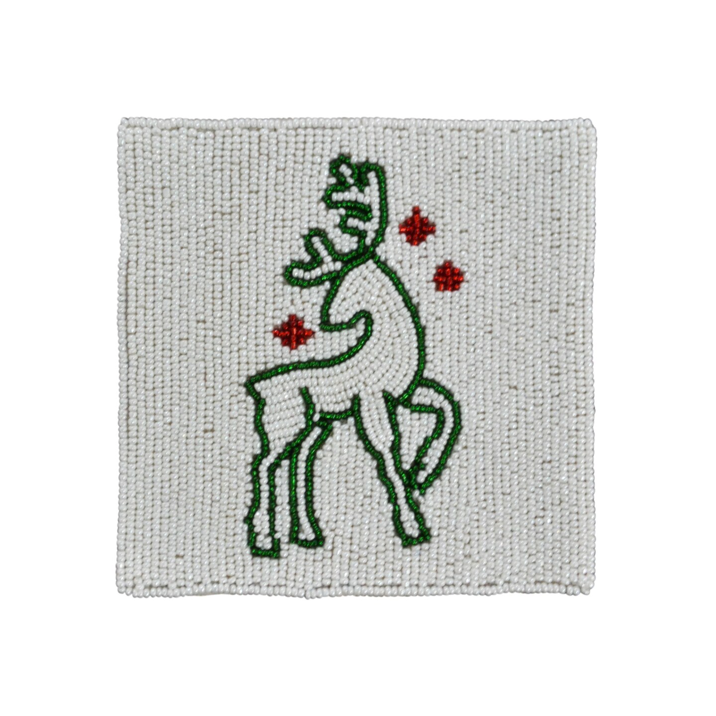 Minacun Christmas Drink Coasters Set Of 5 - Absorbent Felt Coasters, 4.3 Inch, Holiday Decor & White Elephant Gifts