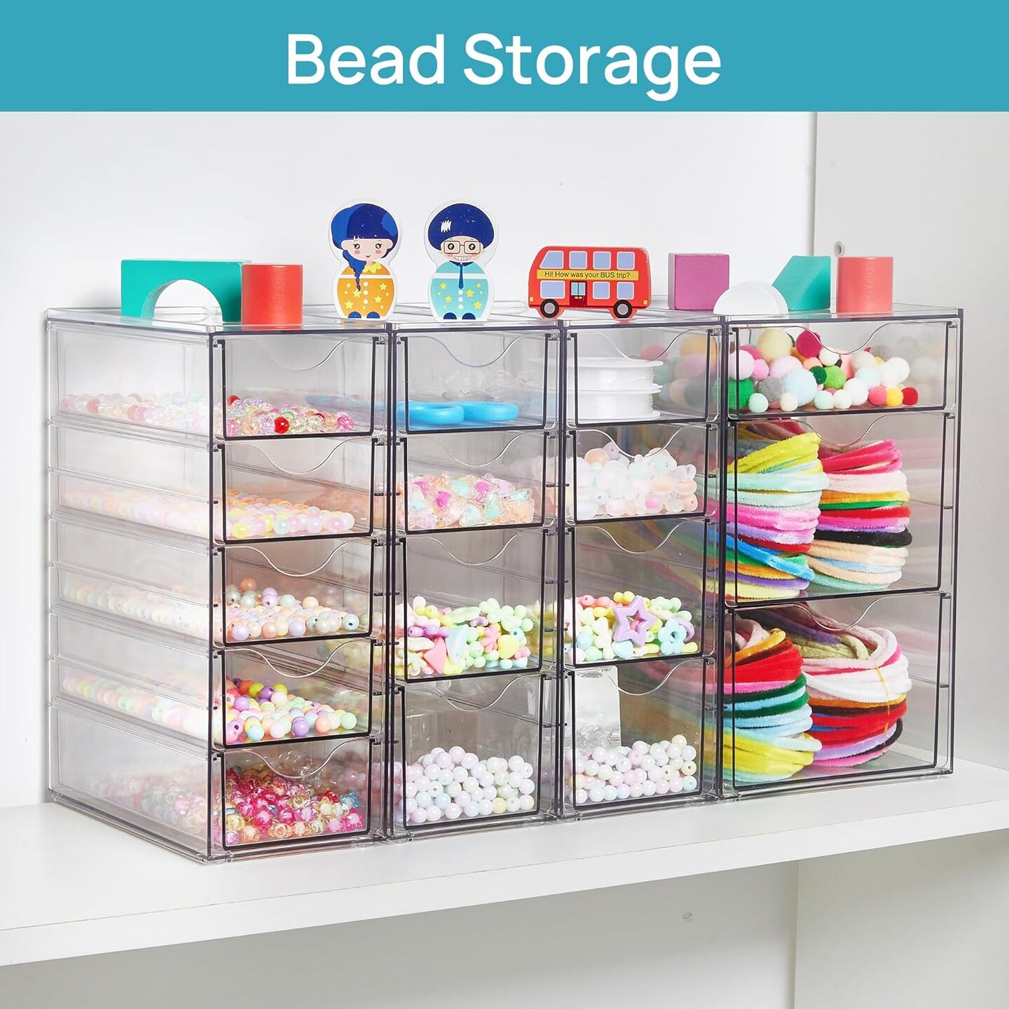 Acrylic Organizer with 16 Drawers (4 Set)