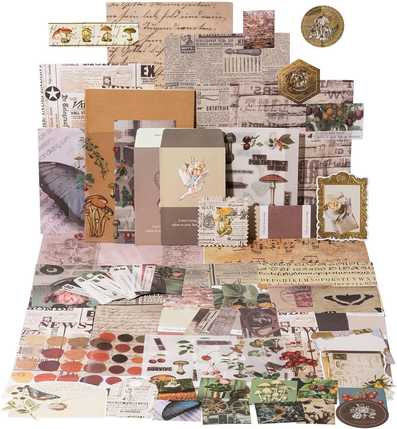 Scrapbook Kit for Beginners, Aesthetic Junk Journal Supplies