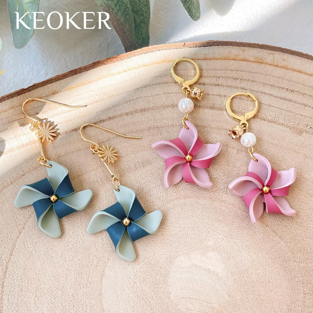 Pinwheel Polymer Clay Cutters, Spring Polymer Clay Cutters,6 Shapes Clay Cutters