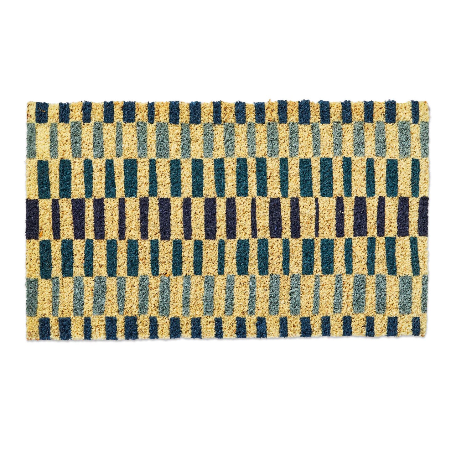 1&#x27;6&#x22; x 2&#x27;6&#x22;  Summer Living Stripe Coir Mat Rectangle Indoor and Outdoor Coir Door Welcome Mat