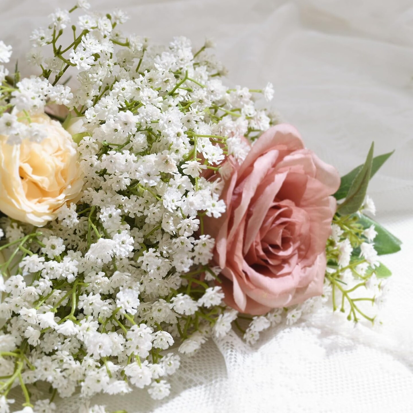 12Pcs Fake White Babys Breath Artificial Flowers