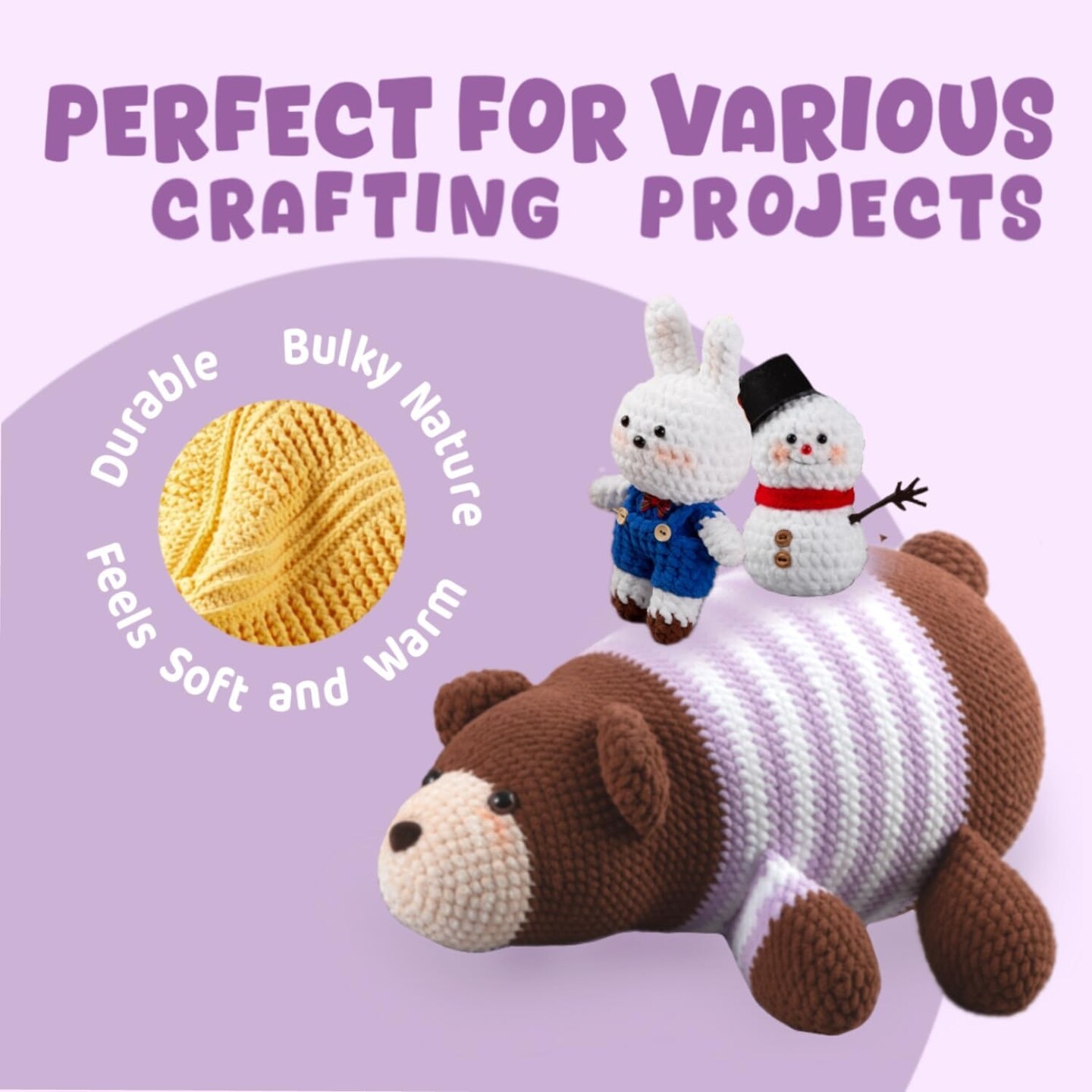 2Pack of 3.5oz/82yds -Chunky Plush Yarn