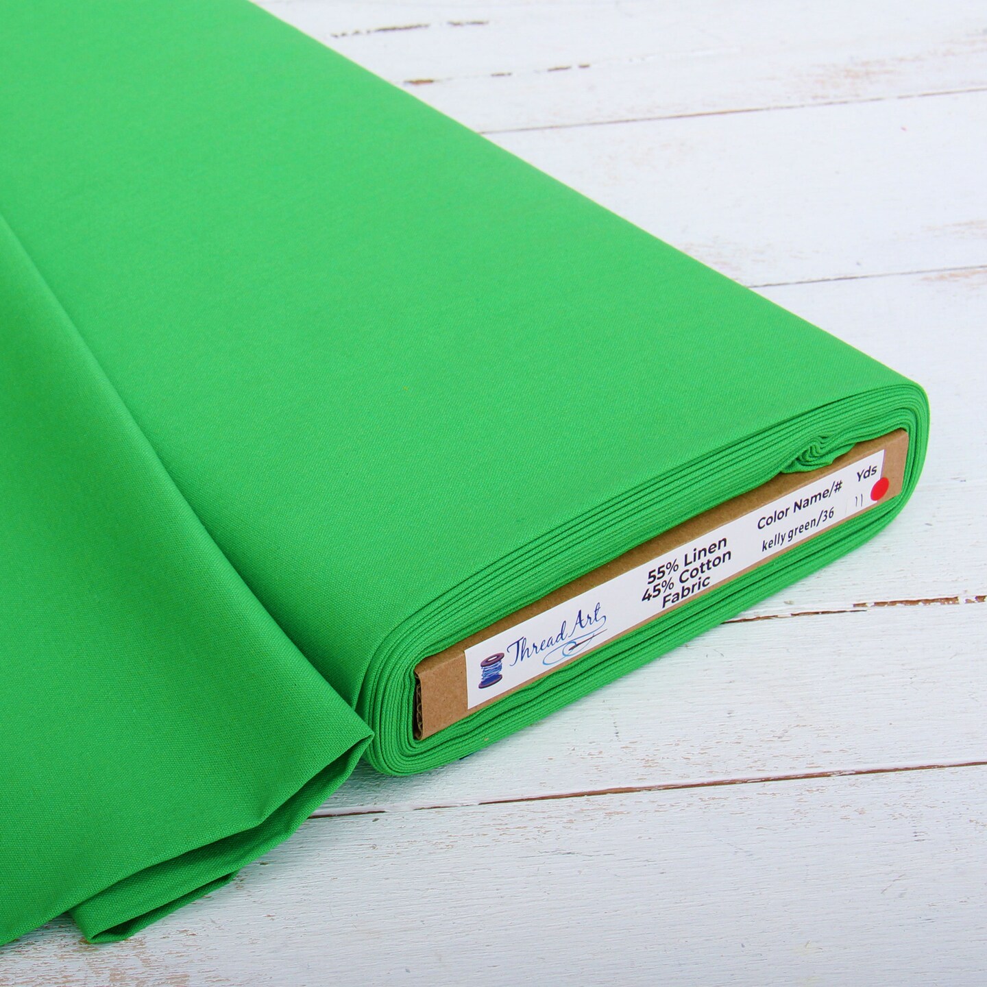 Threadart Linen Fabric By The Yard - Embroidery Fabric 55" Width- Premium Cotton Linen Fabric for Embroidery, Cross Stitch, Apparel, Linen Canvas, Home Décor