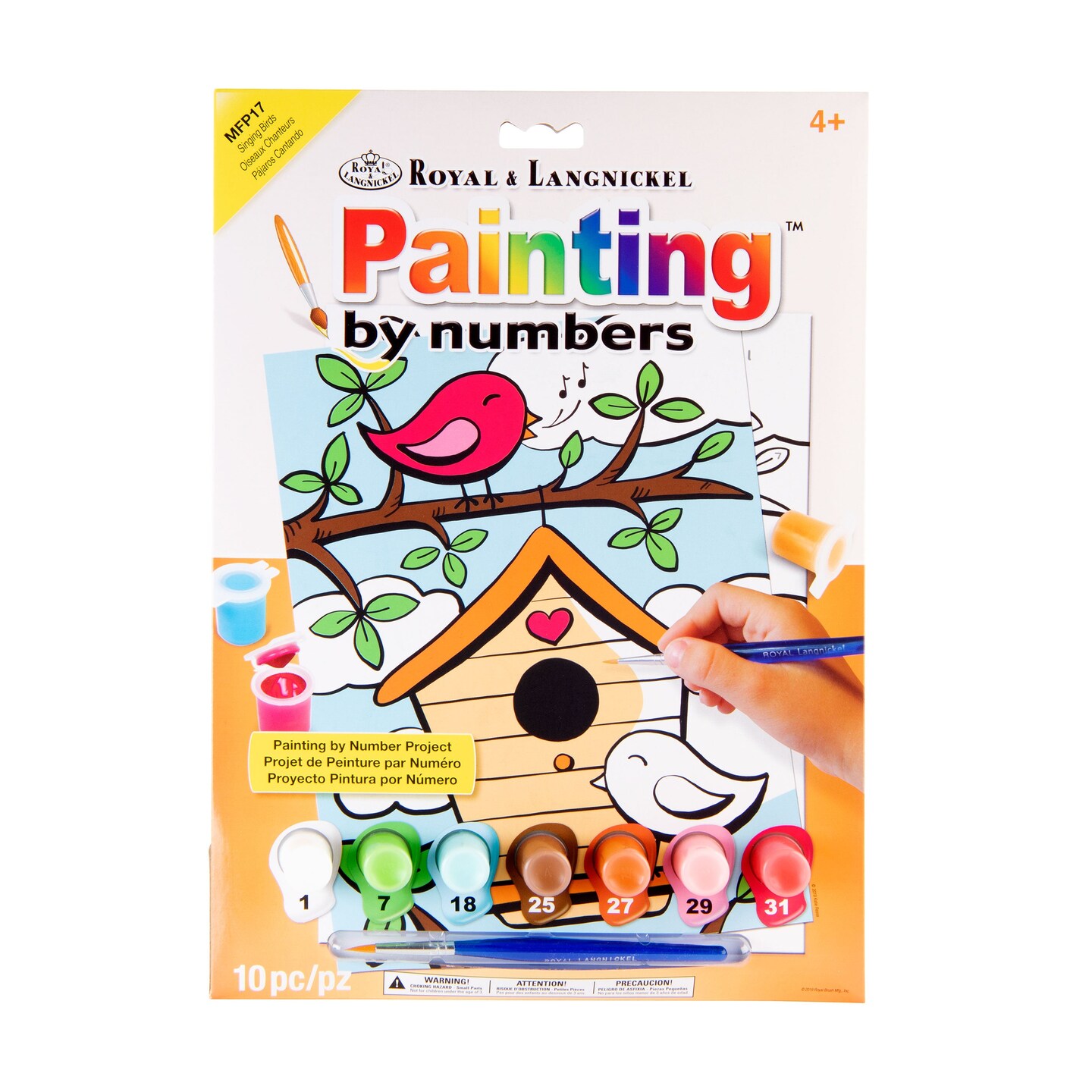 MFP17 | Painting by numbers&#x2122; Children&#x27;s 10pc 8.75&#x22; x 11.75&#x22; Singing Birds Painting Project