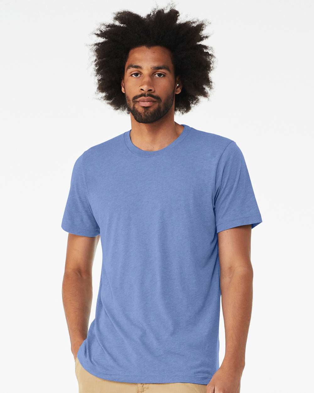 BELLA + CANVAS Triblend Crewneck Short Sleeve T-Shirt For Casual Wear
