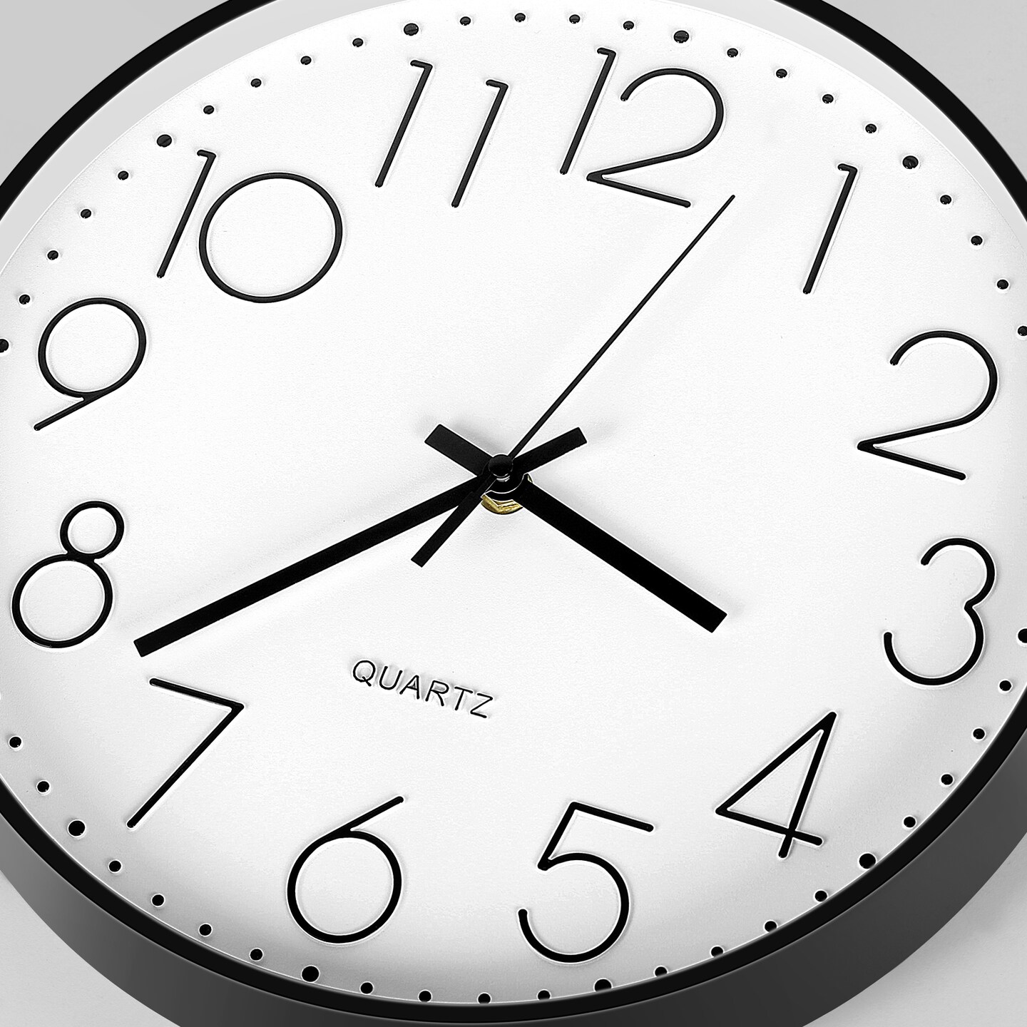 12 Inch Silent Wall Clock, Non-Ticking Quartz Wall Clock with Large Numbers for Living Room Bedroom Office