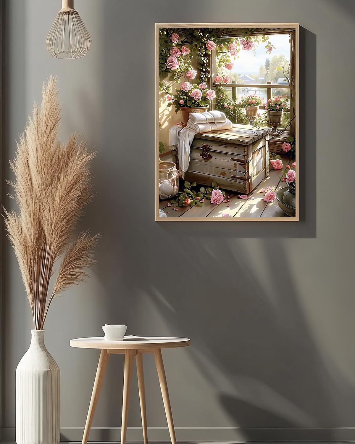 12x16 in 5D Rose Diamond Painting Kit for Adults – DIY Full Drill Flower Gem Art, Easy Diamond Dot Painting for Beginners, Home Wall Decor & Gift