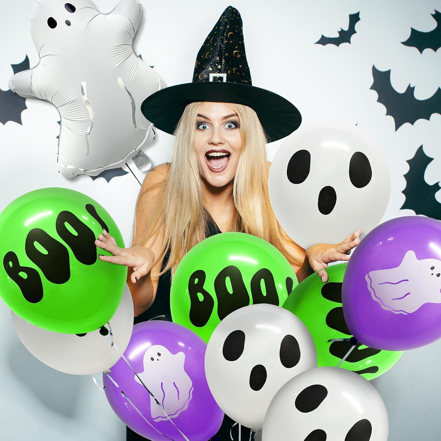 Ghost Foil Balloons (Ghost Latex + Ghost Foil Balloons)