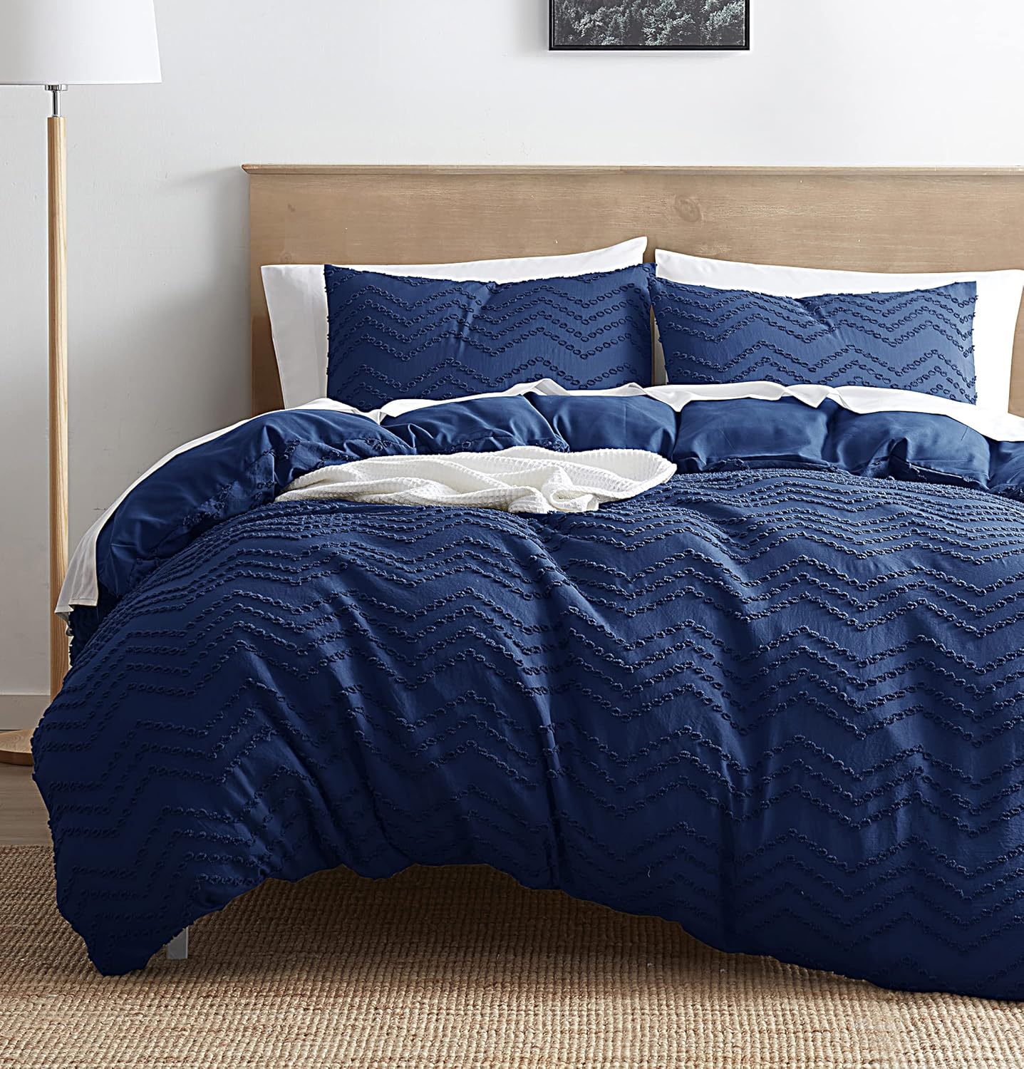 Nestl Bedding Tufted Duvet Cover Set with Quilted Down Alternative Comforter Insert