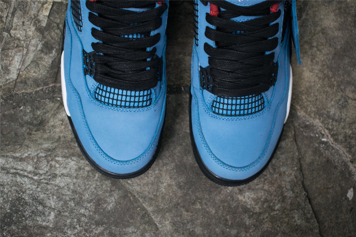 Travis Scott Air Jordan 4 Cactus Jack University Blue Shoes Free