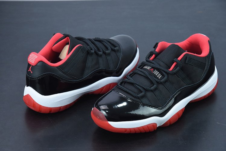 Nike Air Jordan 11 Retro Low Bred BLACK TRUE RED-WHITE
