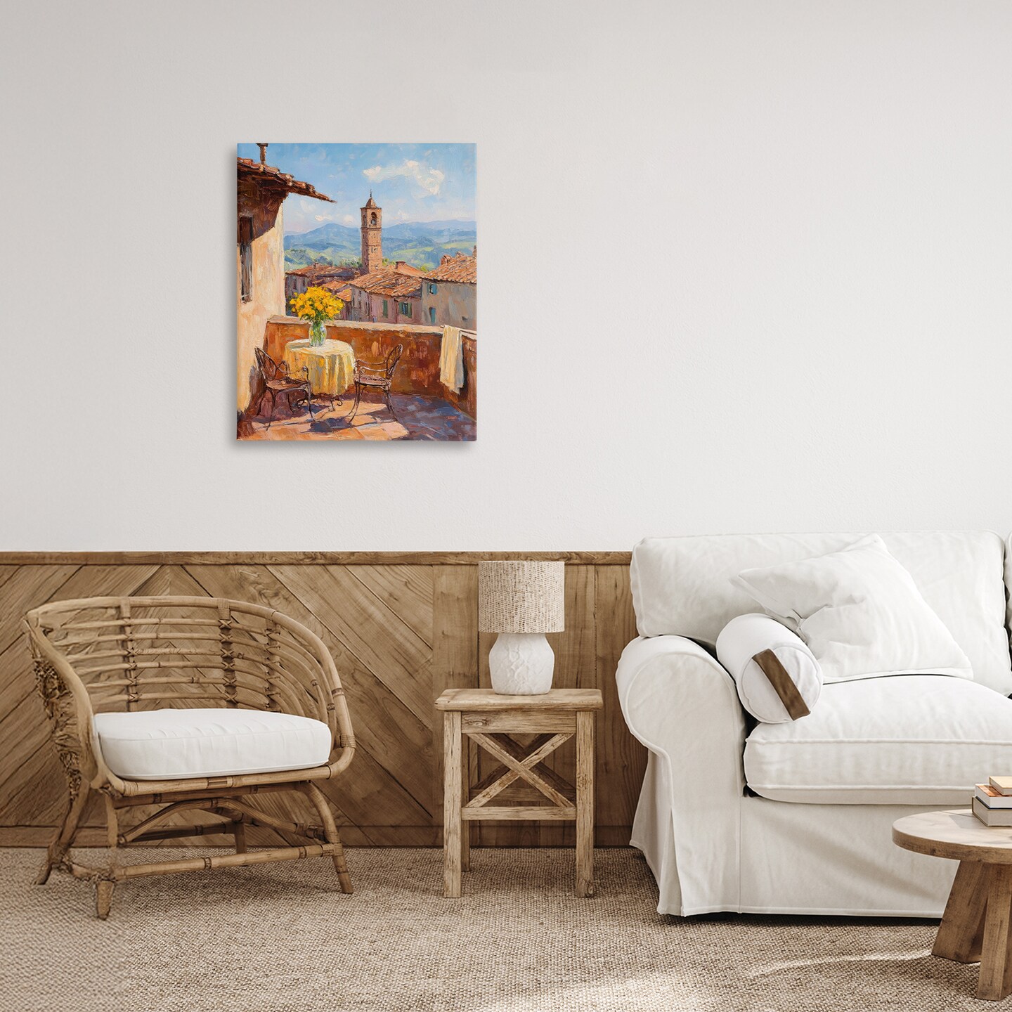 Stupell Industries Sunlit Balcony View Canvas, design by Petal Prints Design