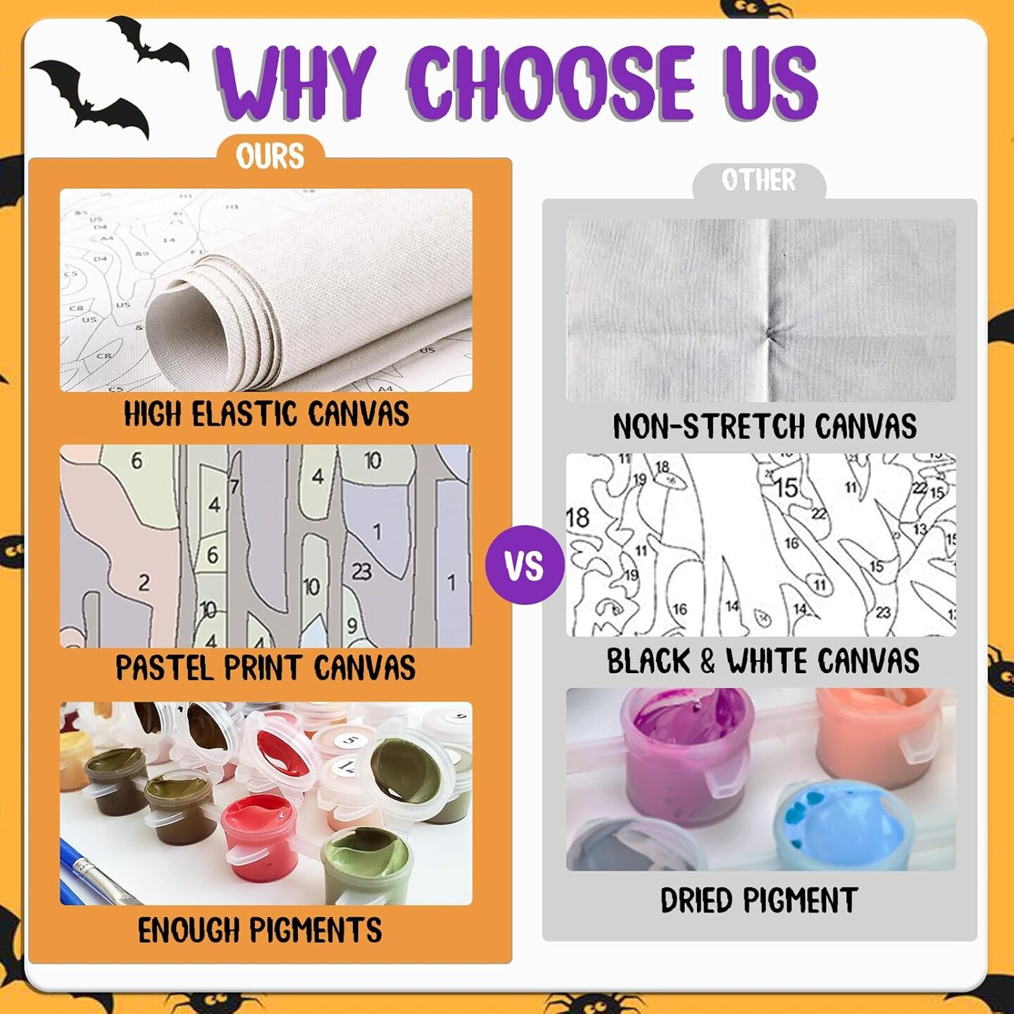 Halloween Paint by Numbers Kit for Adults Beginner(witch)
