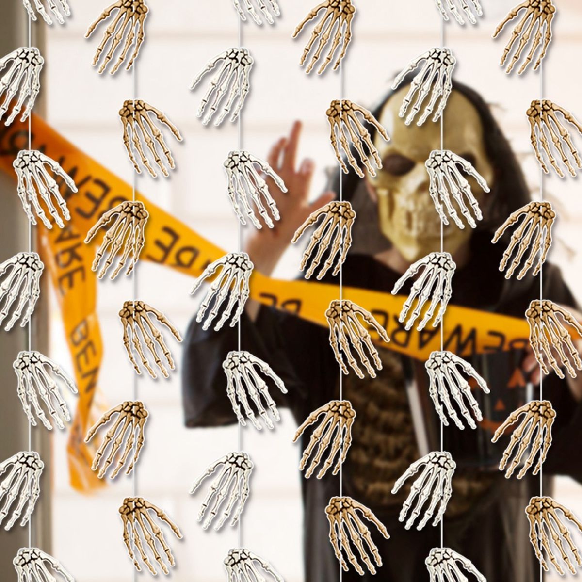 6 Packs Halloween Ceiling Ornaments Phalanges Hanging Paper Banner Hanging Streamers Garland Horror Theme Party Party Decor Props for Halloween Birthday Home Scary Party Outdoor Indoor Decor Supplies