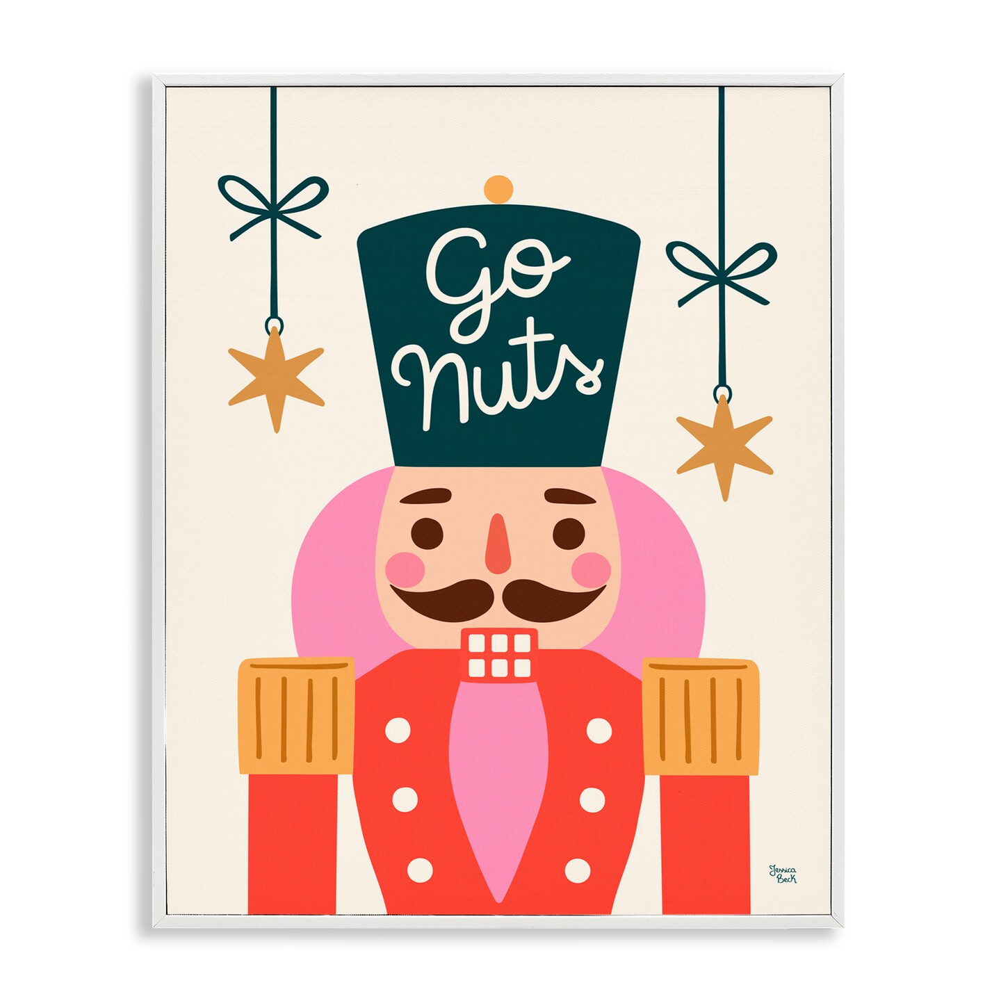 Stupell Industries Go Nuts Nutcracker Framed Giclee, design by Jessica Beck