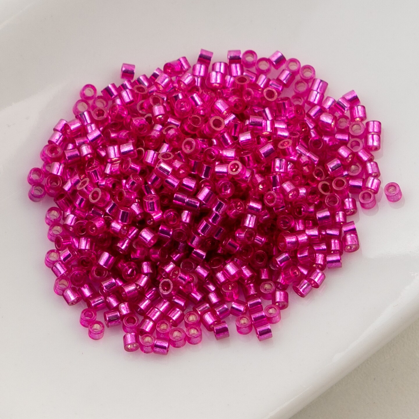 John Bead Silver Lined Cylin Beads 11/0 Glass Cylindrical Seed Beads, 25g