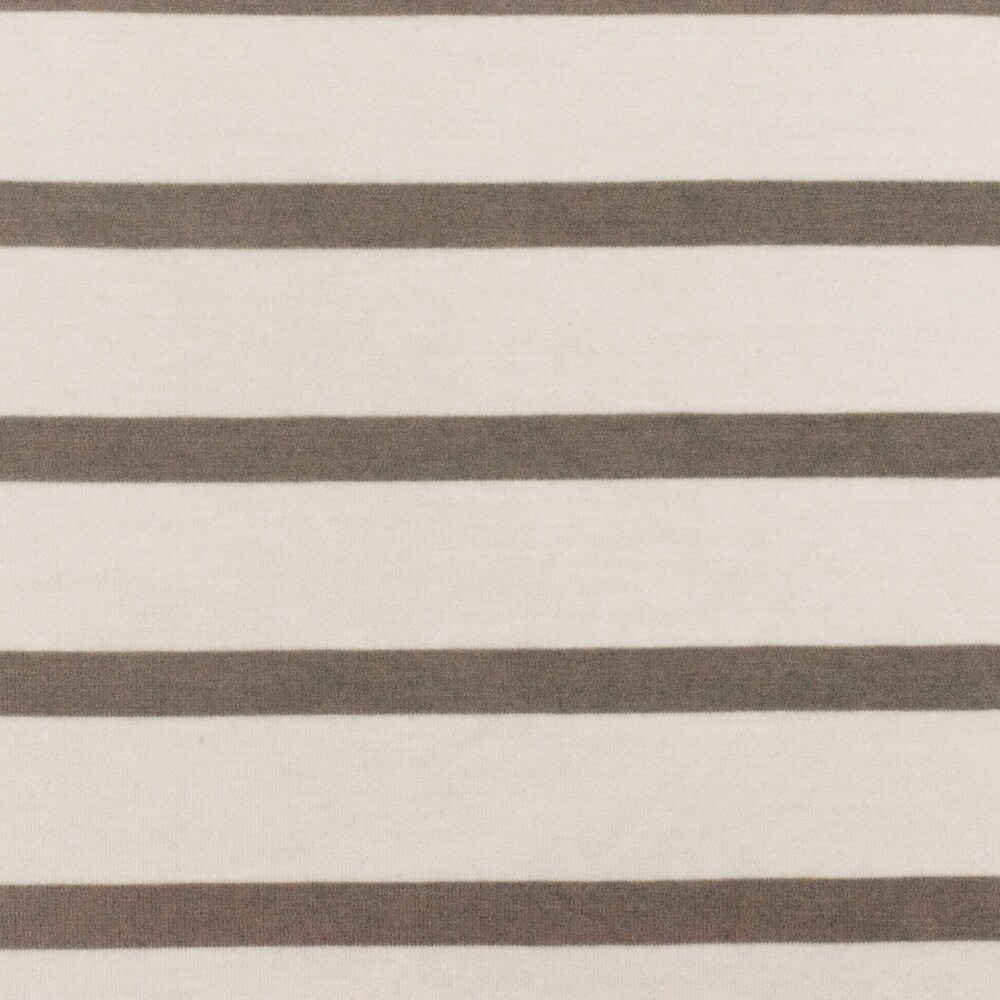 Taupe-Ivory Stripe Stretch Spandex Rayon Modal Jersey Knit Fabric By the Yard