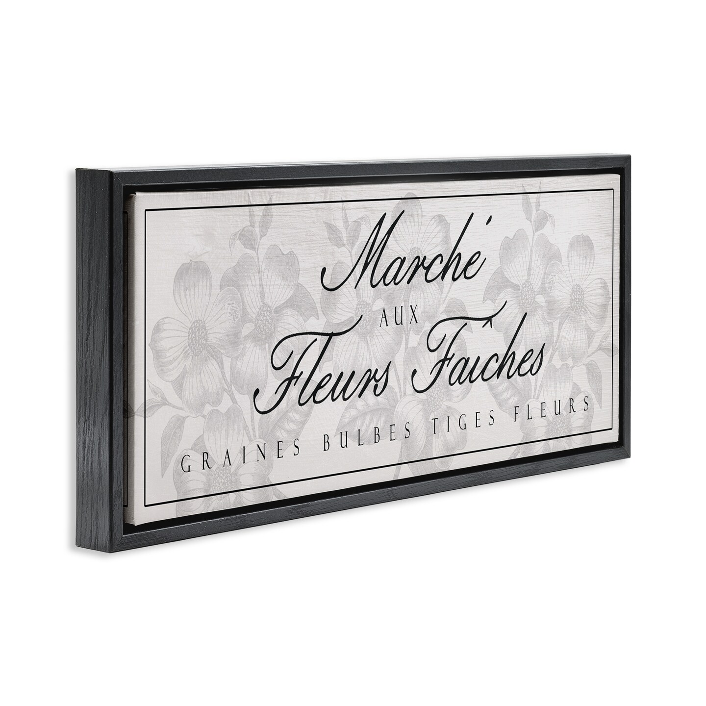 Stupell Industries Vintage French Flower Market Floating Frame, design by Lil' Rue
