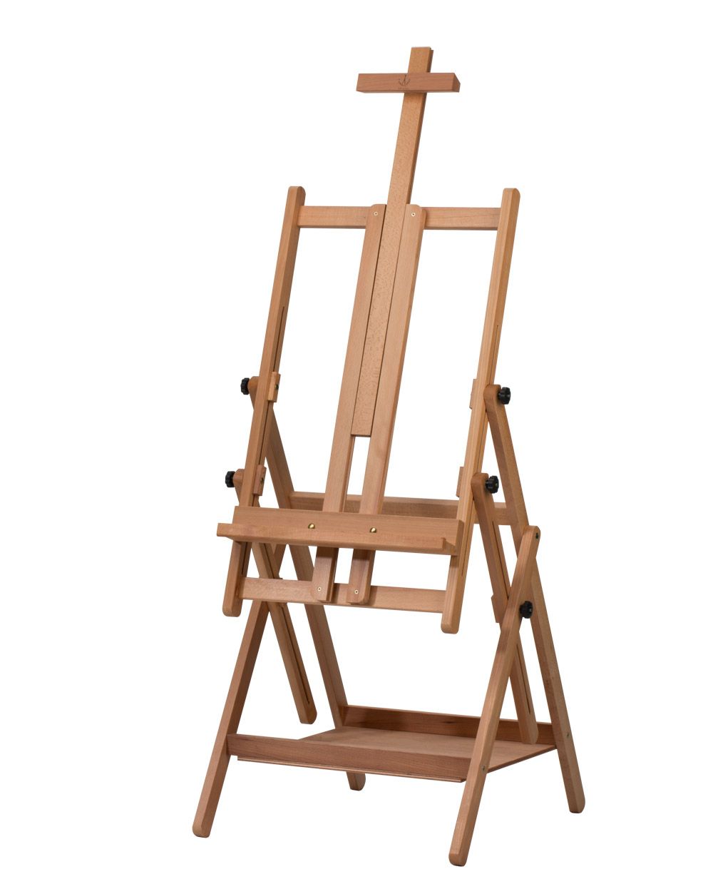 Cappelletto Melina Multi Media Easel for Painting - Handmade Premium Italian Wooden Easel, Beechwood, Adjustable for Oils, Acrylics, Watercolors, Fits Canvases up to 55" Tall, Storage Shelf Included