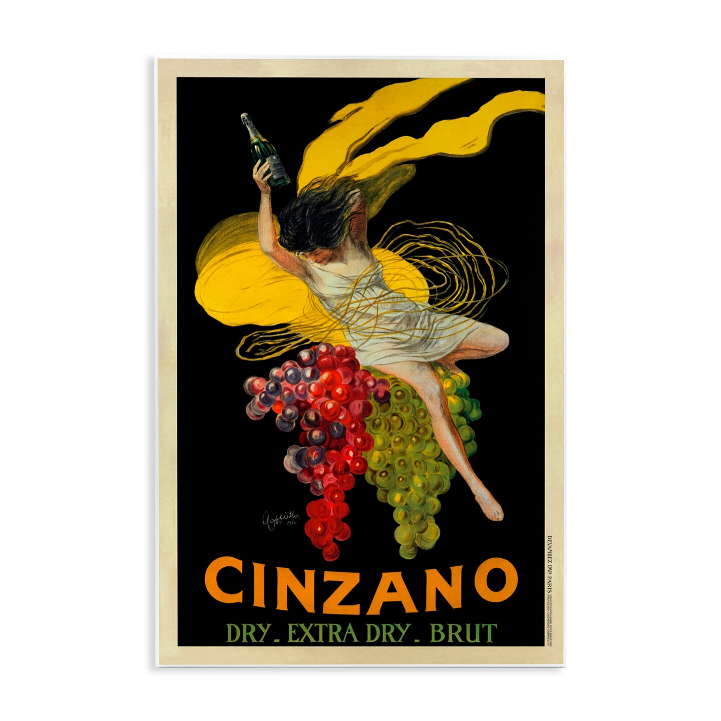 Stupell Industries Vintage Wine Poster with Grapes Wall Plaque, design by Marcello Nizzoli