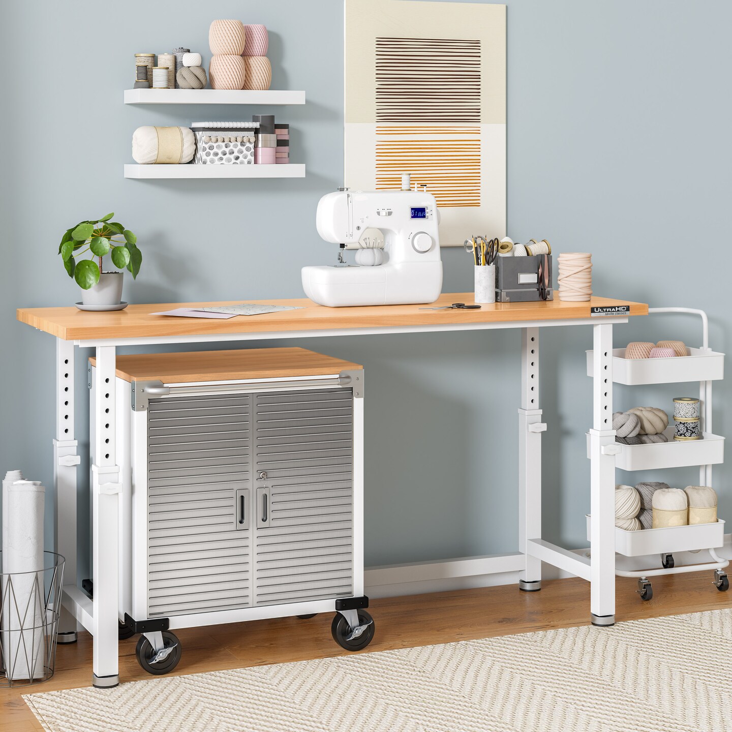 Seville Classics UltraHD Height Adjustable Workbench, Color