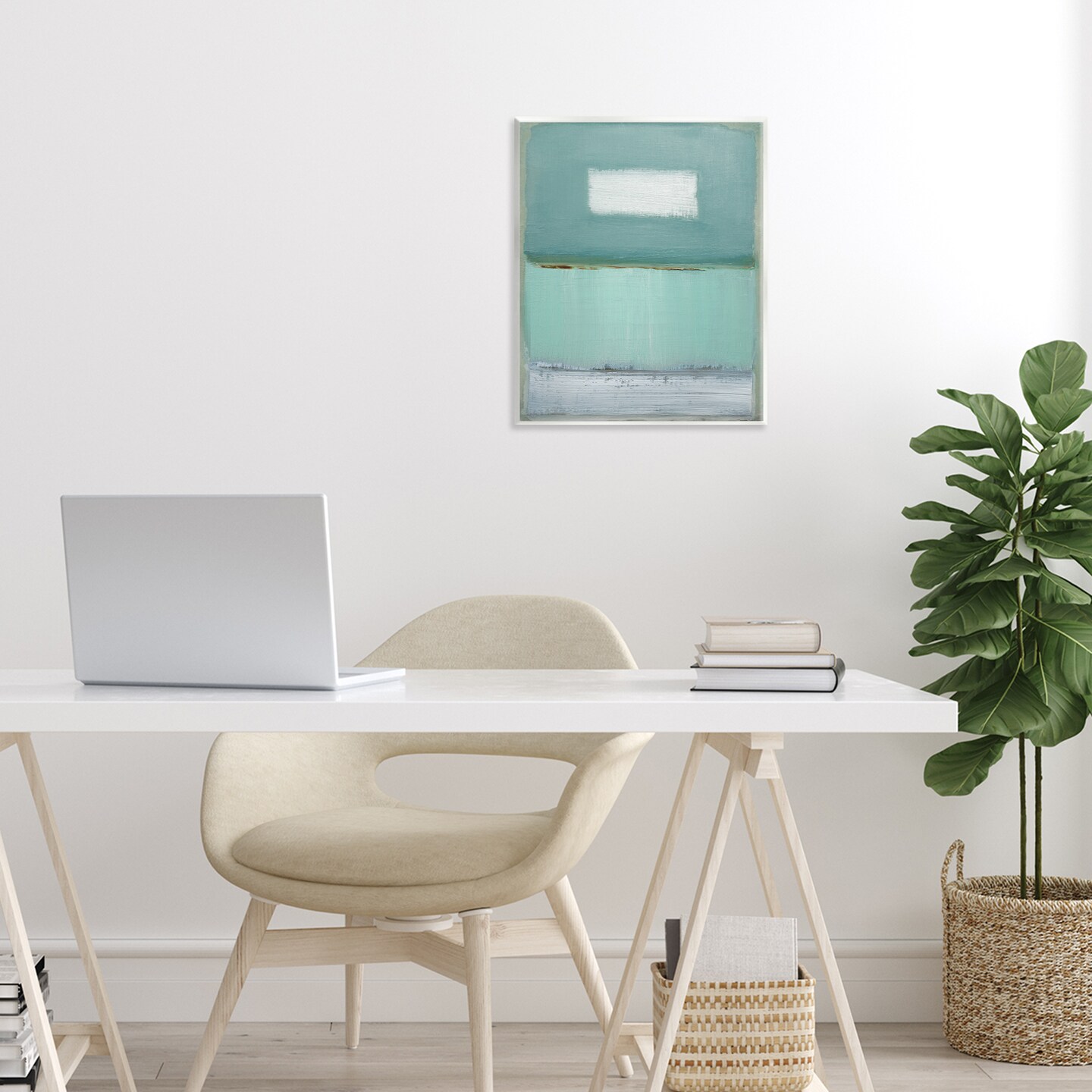 Stupell Industries Azure Blue Gradient Wall Plaque, design by Caroline Gold