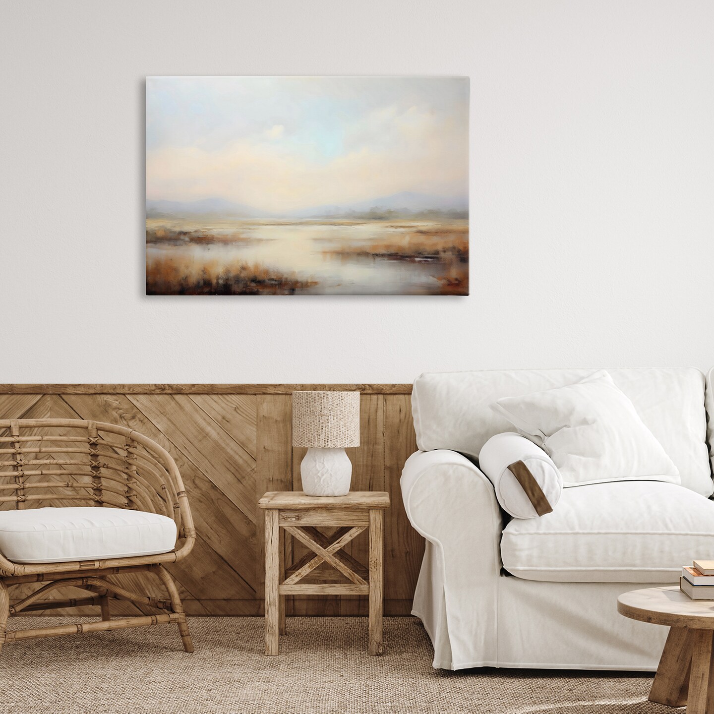 Stupell Industries Misty Wetlands Landscape Canvas, design by LSR Creative Studio