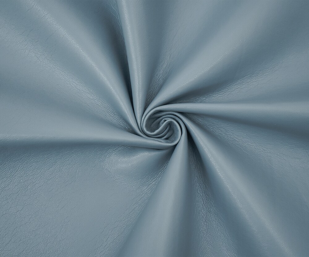Pale Blue Famous Maker Solid Recycled Leather and Polyurethane Blend Fabric By the Yard