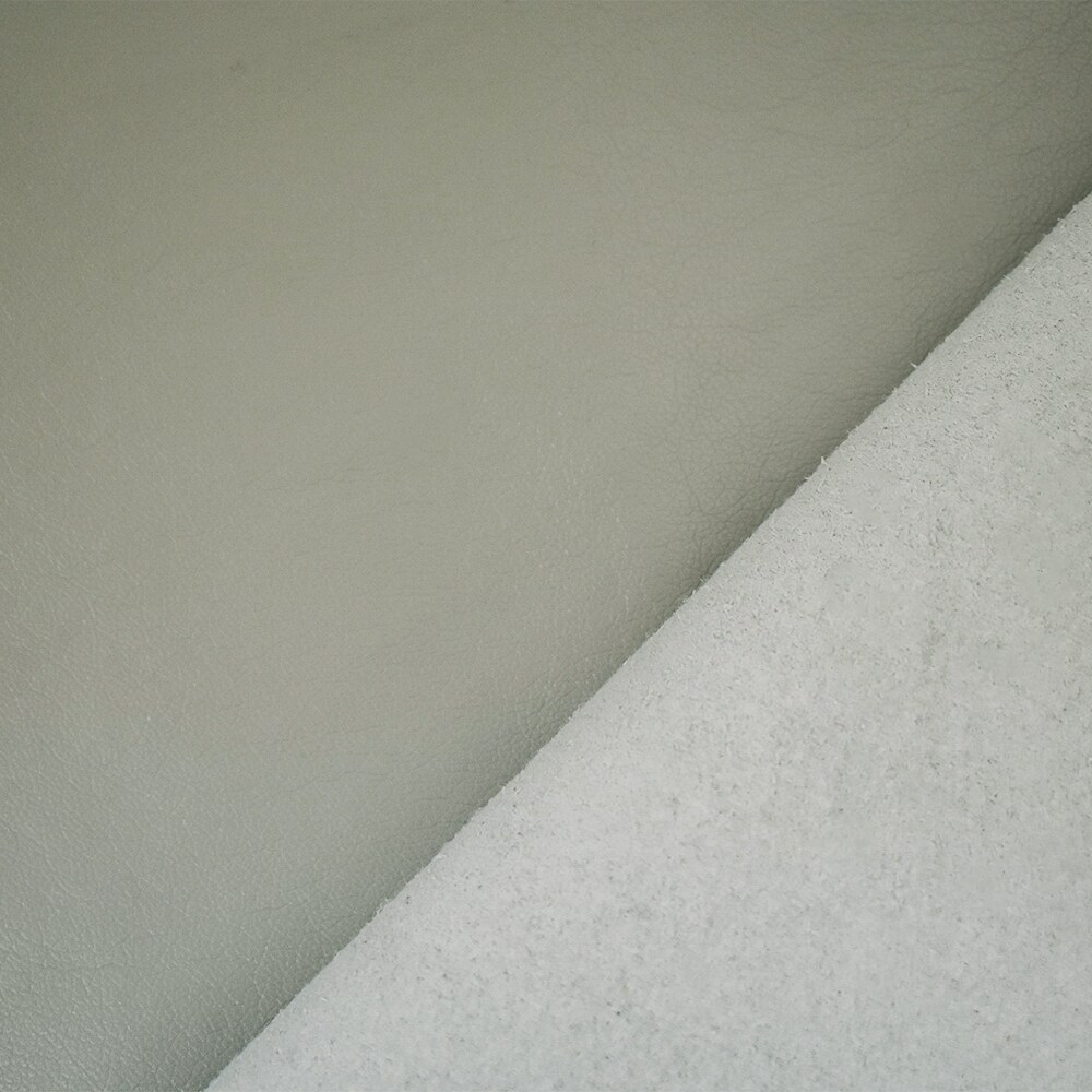 Gray Famous Maker Solid Recycled Leather and Polyurethane Blend Fabric By the Yard