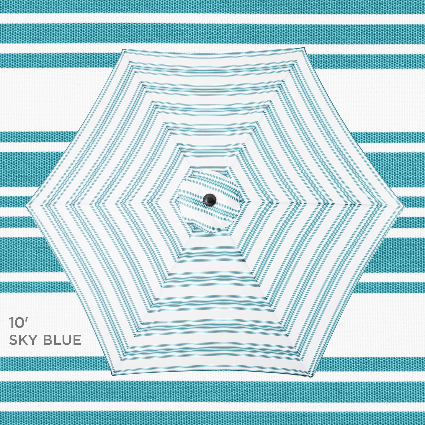 Best Choice Products 10ft Outdoor Steel Striped Market Patio Umbrella w/ Crank, Tilt Push Button, 6 Ribs