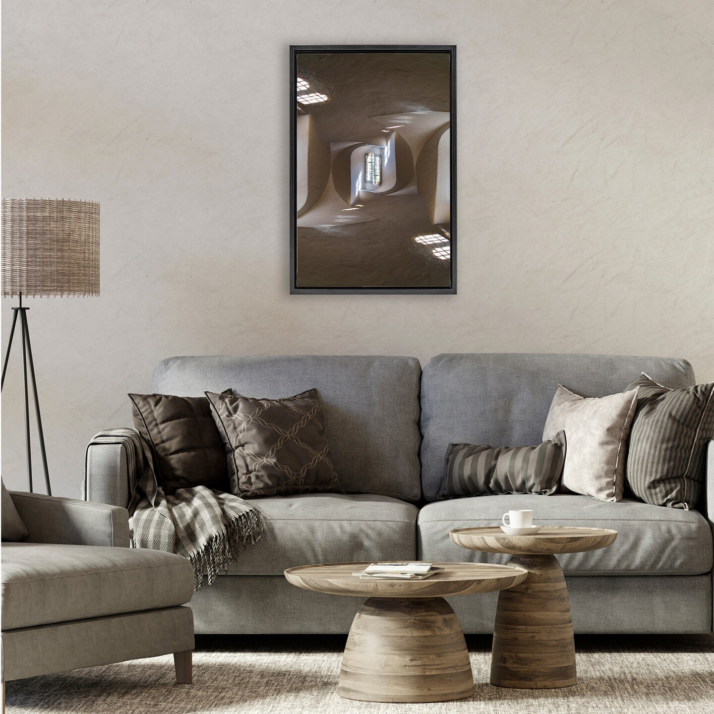 Stupell Industries Window Reflections Symmetry Floating Frame, design by Robin Vandenabeele