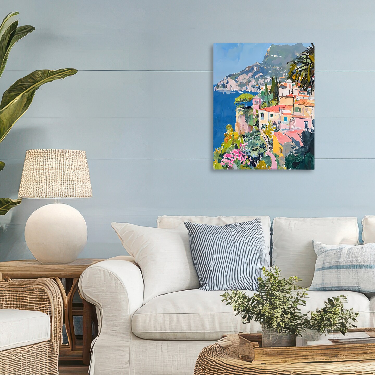 Stupell Industries Scenic Italian Coast Canvas, design by Riley B