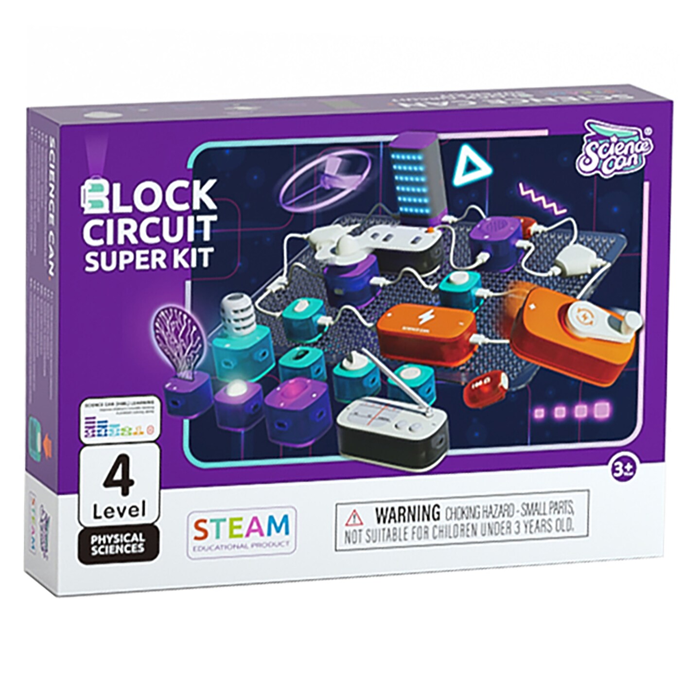 Hape: Science Can: Block Circuit Super Kit - Physical Sciences Experiment Toy, Visual & Audio Feedback, Circuit Simulation, Play & Learn, Kids Ages 3+
