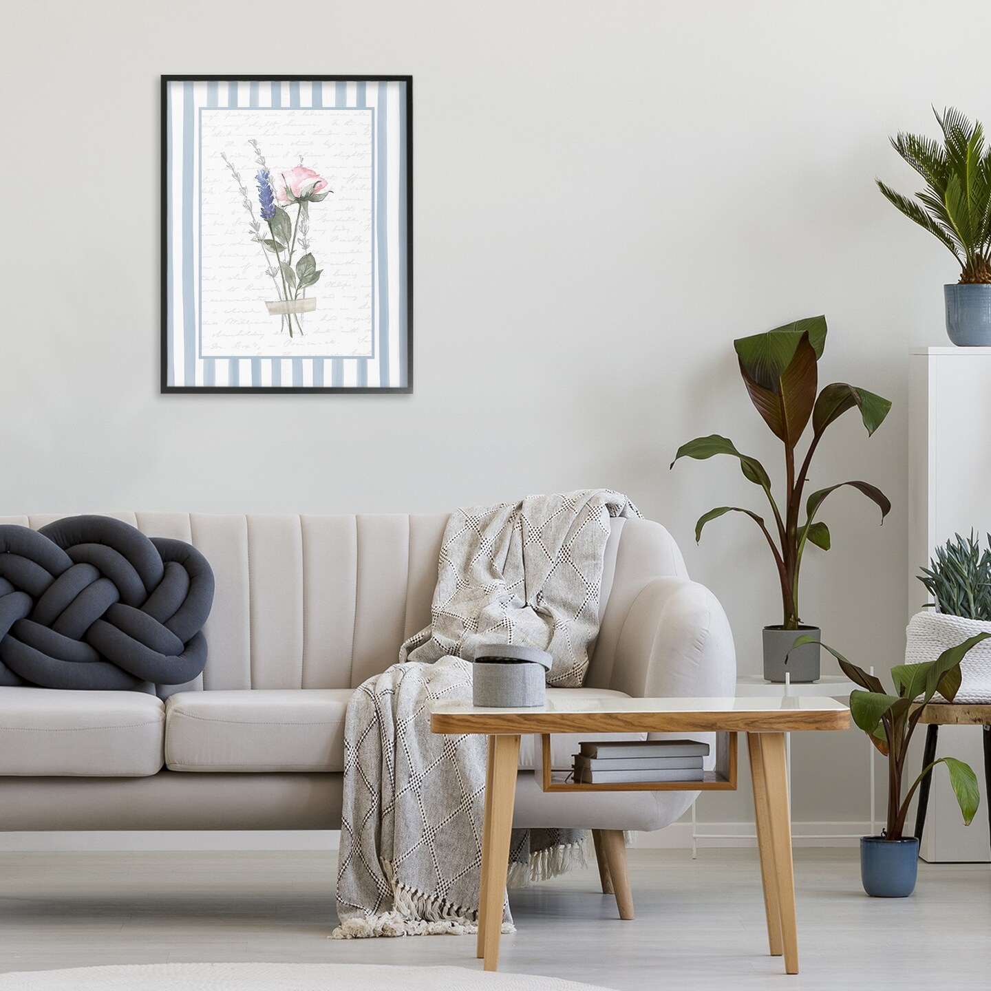 Stupell Industries Delicate Herbs Sketch Framed Giclee, design by Lettered and Lined