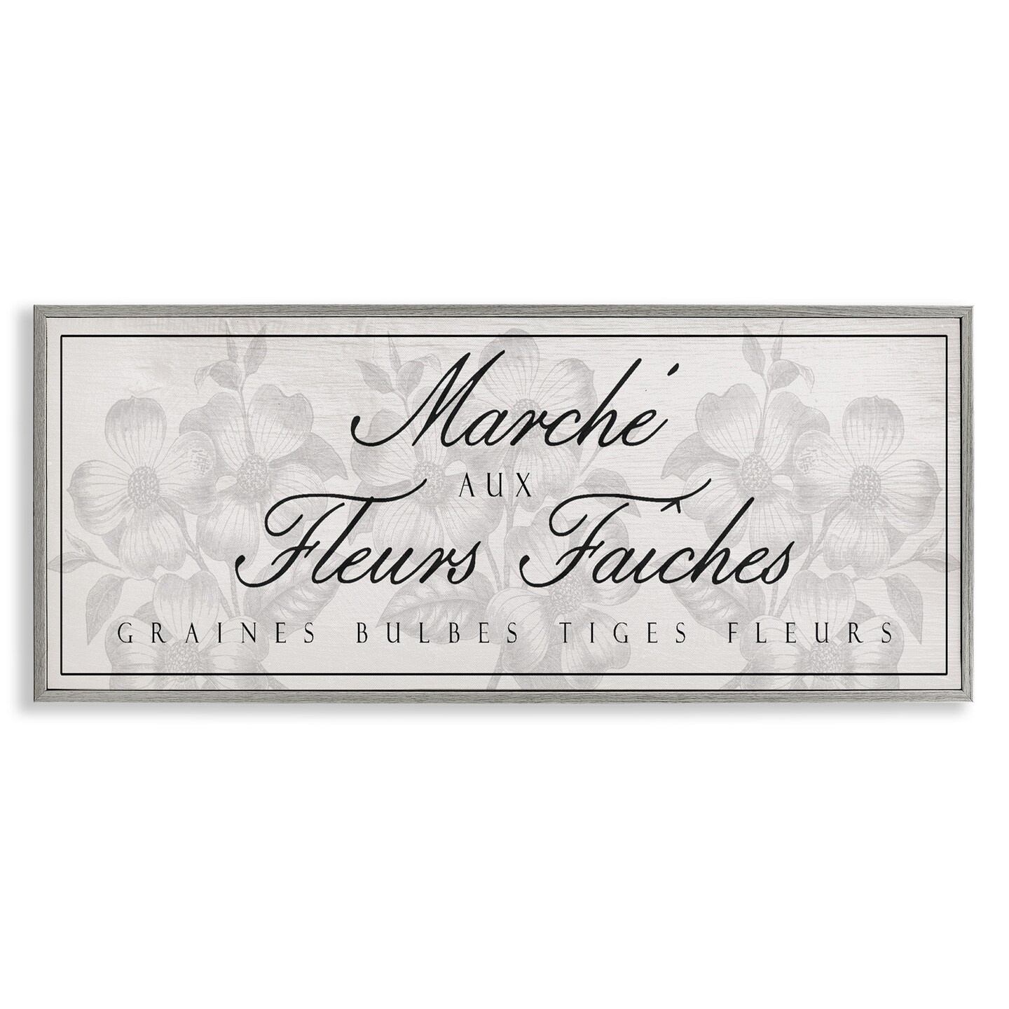 Stupell Industries Vintage French Flower Market Framed Giclee, design by Lil' Rue