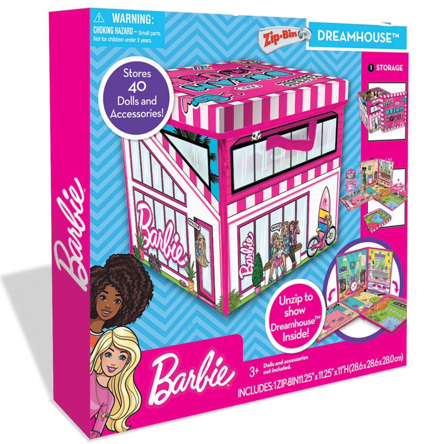 ZipBin Barbie Dreamhouse Toy Storage Box &#x26; Playmat