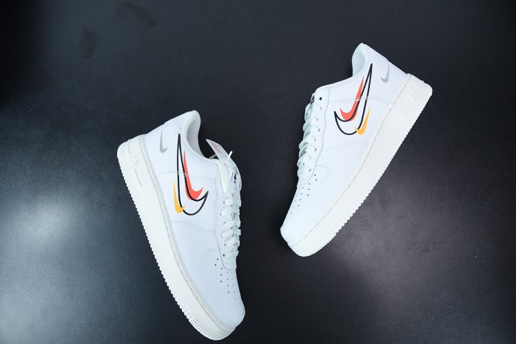 Nike Air Force 1 Low Multi-Swoosh White | MakerPlace by Michaels