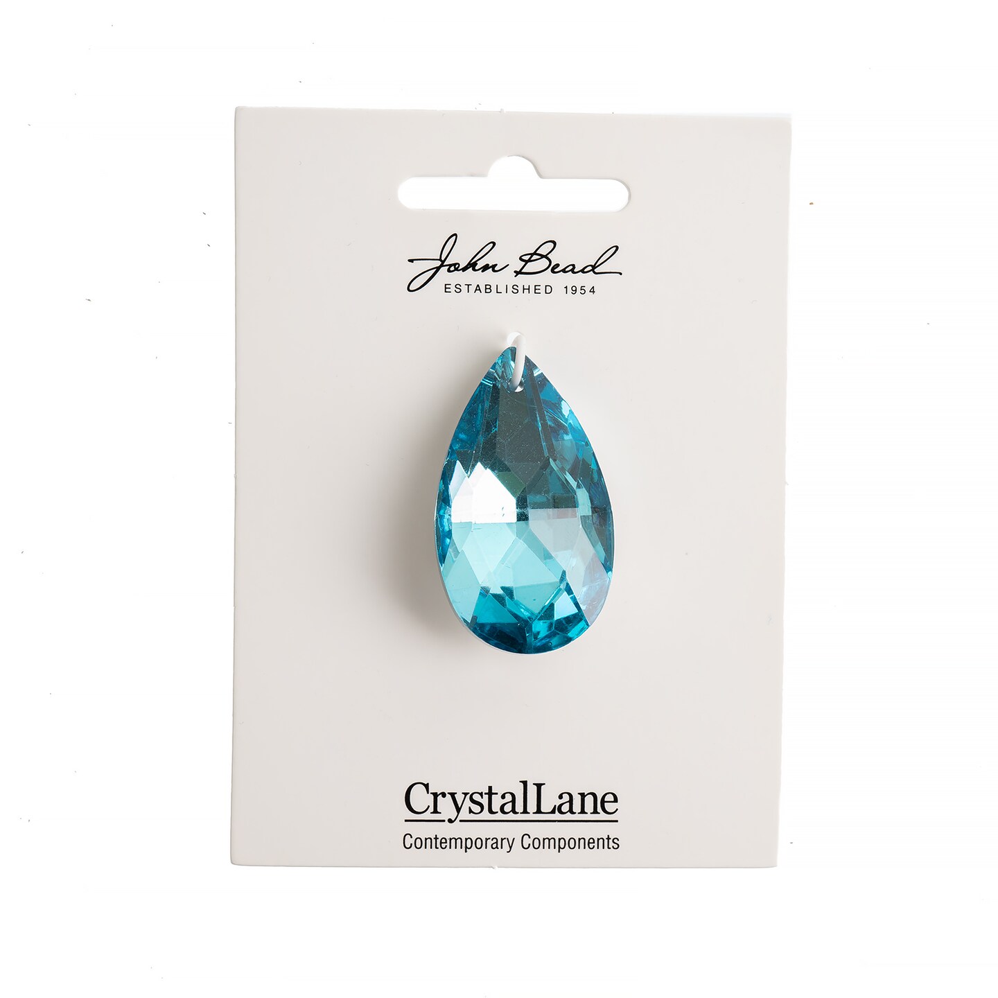 Crystal Lane DIY 22x38mm Teardrop Faceted Crystal Glass Pendants, 1pc