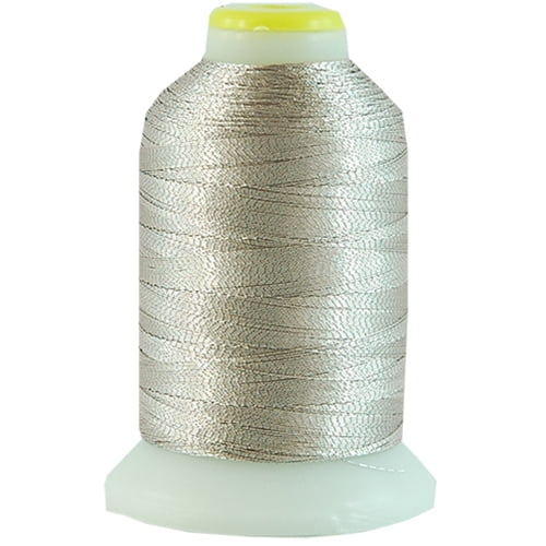 Threadart Metallic Embroidery Thread | 500 Meter Cones (550 Yards) | 20 Brilliant Shiny Colors | For Machine Embroidery