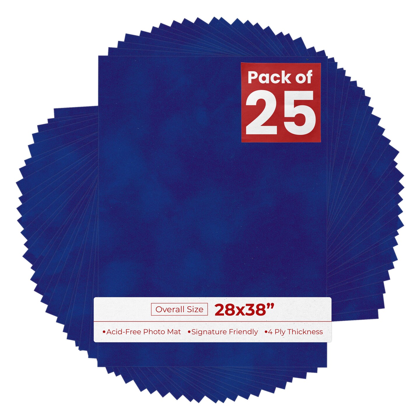 Royal Blue Suede 28x38 Uncut Mat Board - Blank Sheets, No Opening ...
