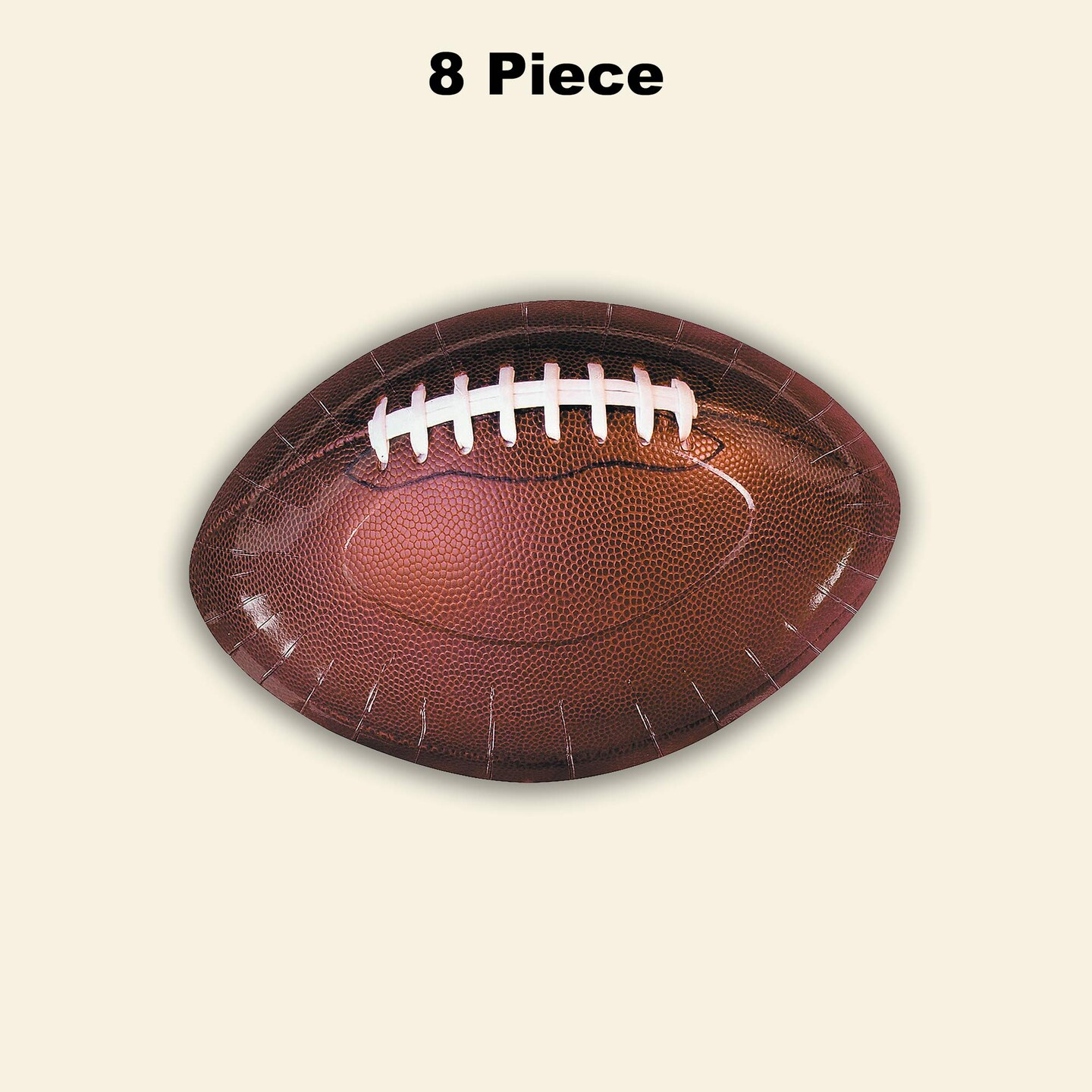8 Count Football Shaped Paper Plates for Tailgate Party Food and Game Day Meals 11"