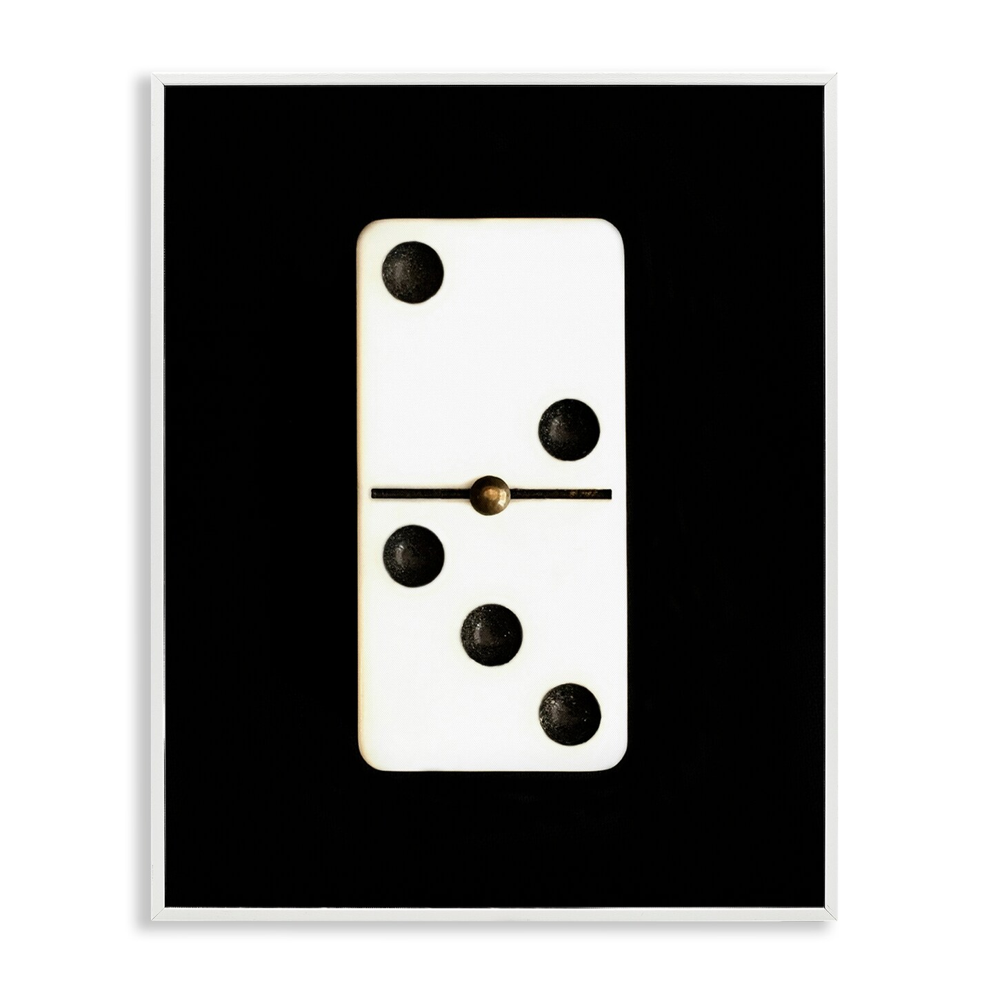 Stupell Industries White Domino on Black Framed Giclee Wall Art Design by Graffi*tee Studios