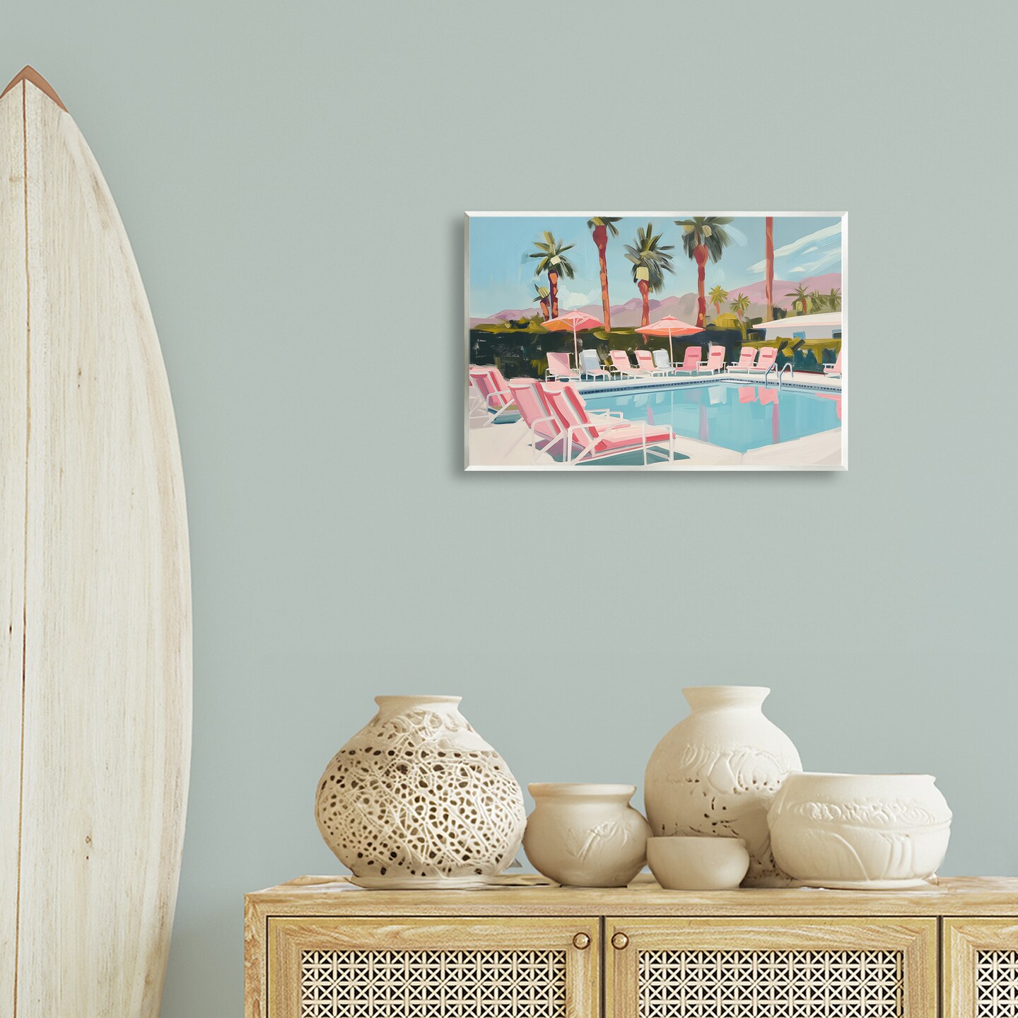 Stupell Industries Palm Springs Swimming Pool Wall Plaque Art Design by Arlington Prints