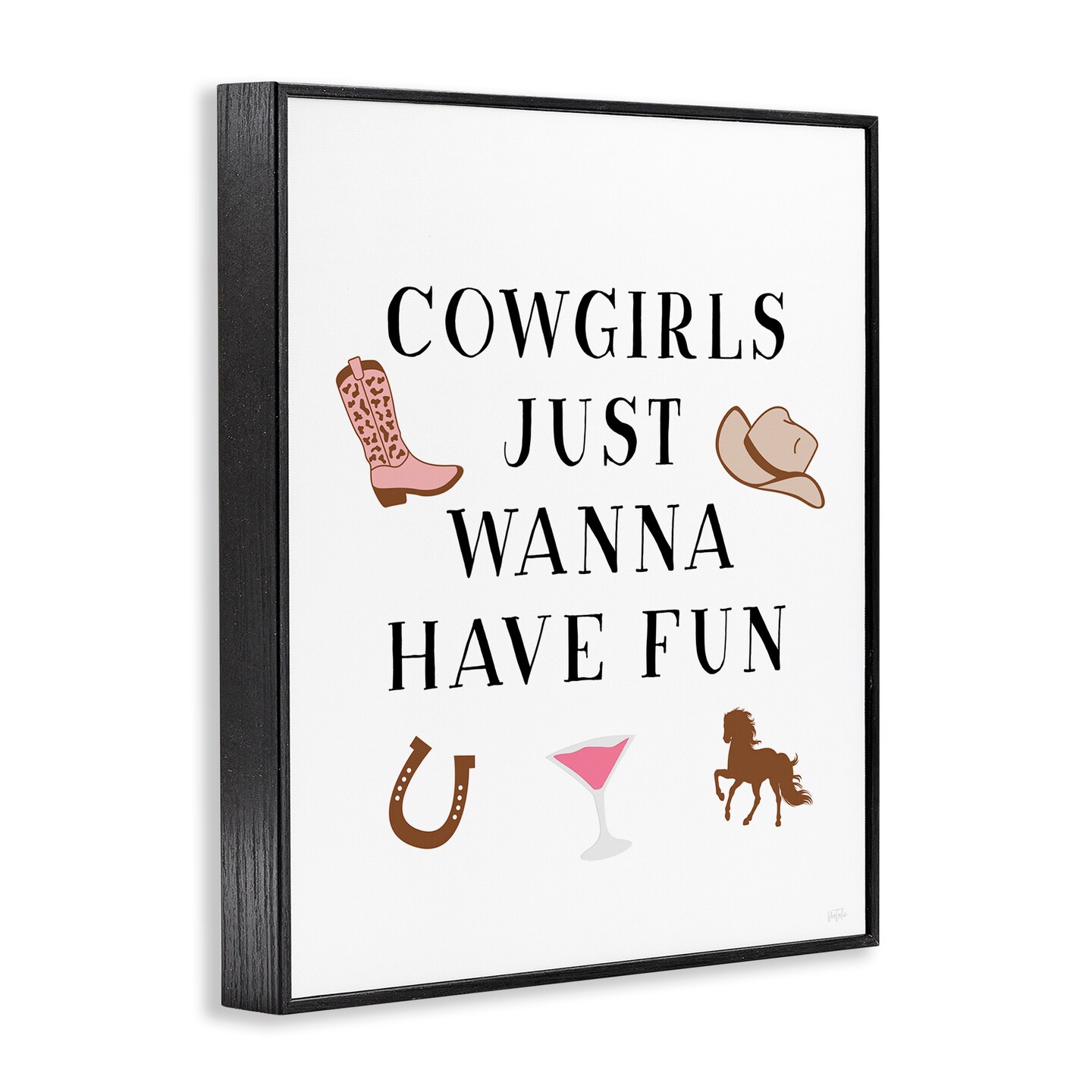 Stupell Industries Cowgirls Wanna Have Fun Framed Giclee Wall Art Design by Natalie Carpentieri