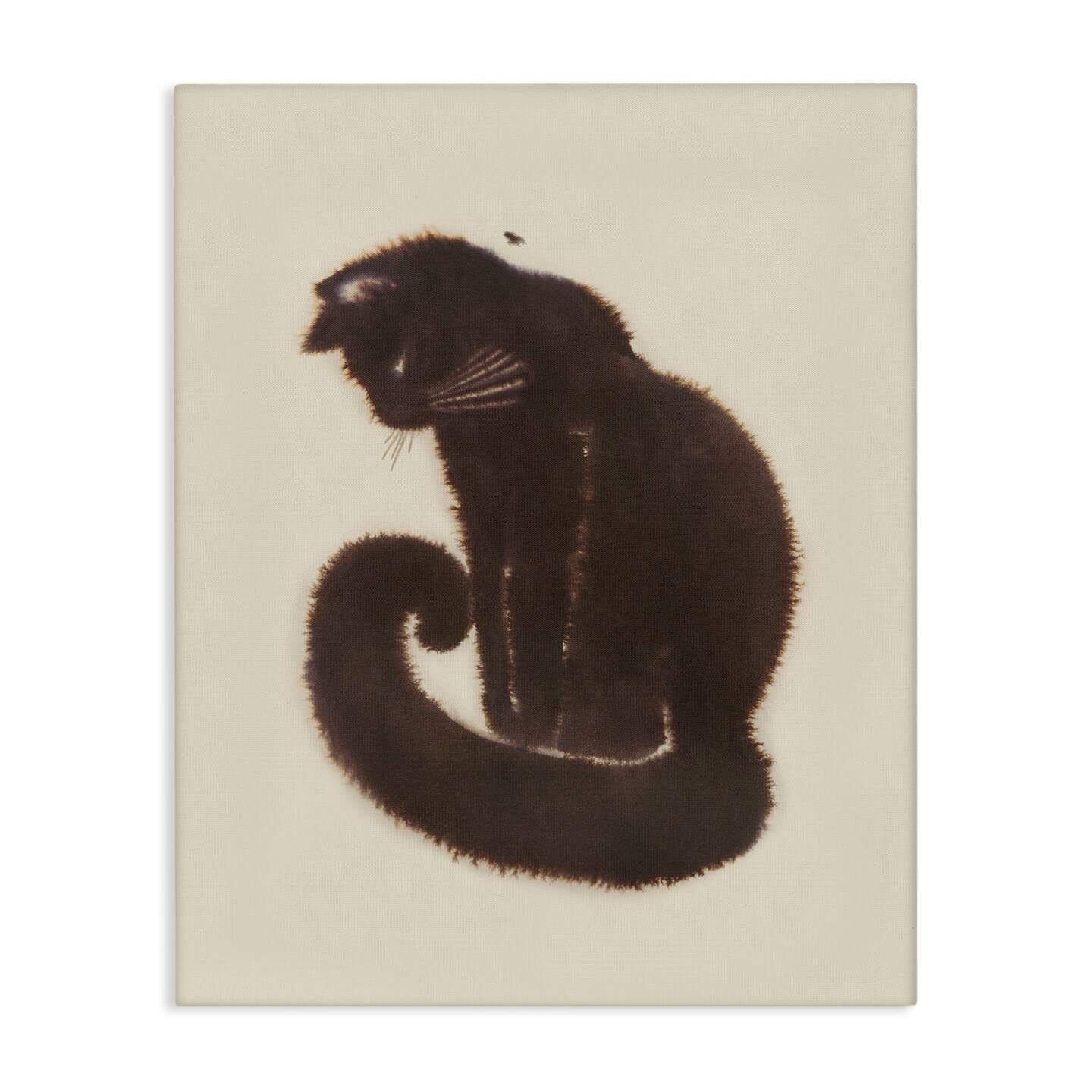 Stupell Industries Sitting Cat Curved Tail Canvas Wall Art Design by Grace Popp