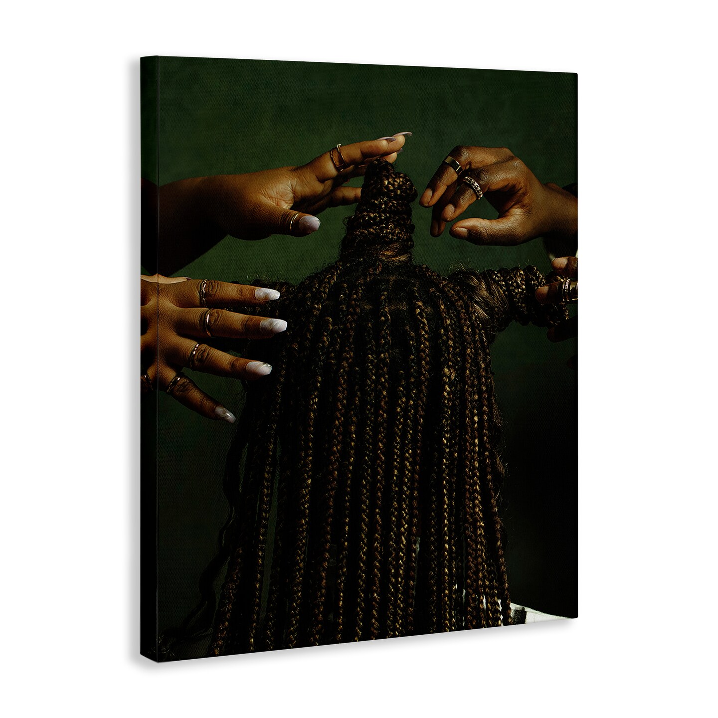 Stupell Industries Women Braiding Hair Canvas Wall Art Design by Oladimeji Odunsi