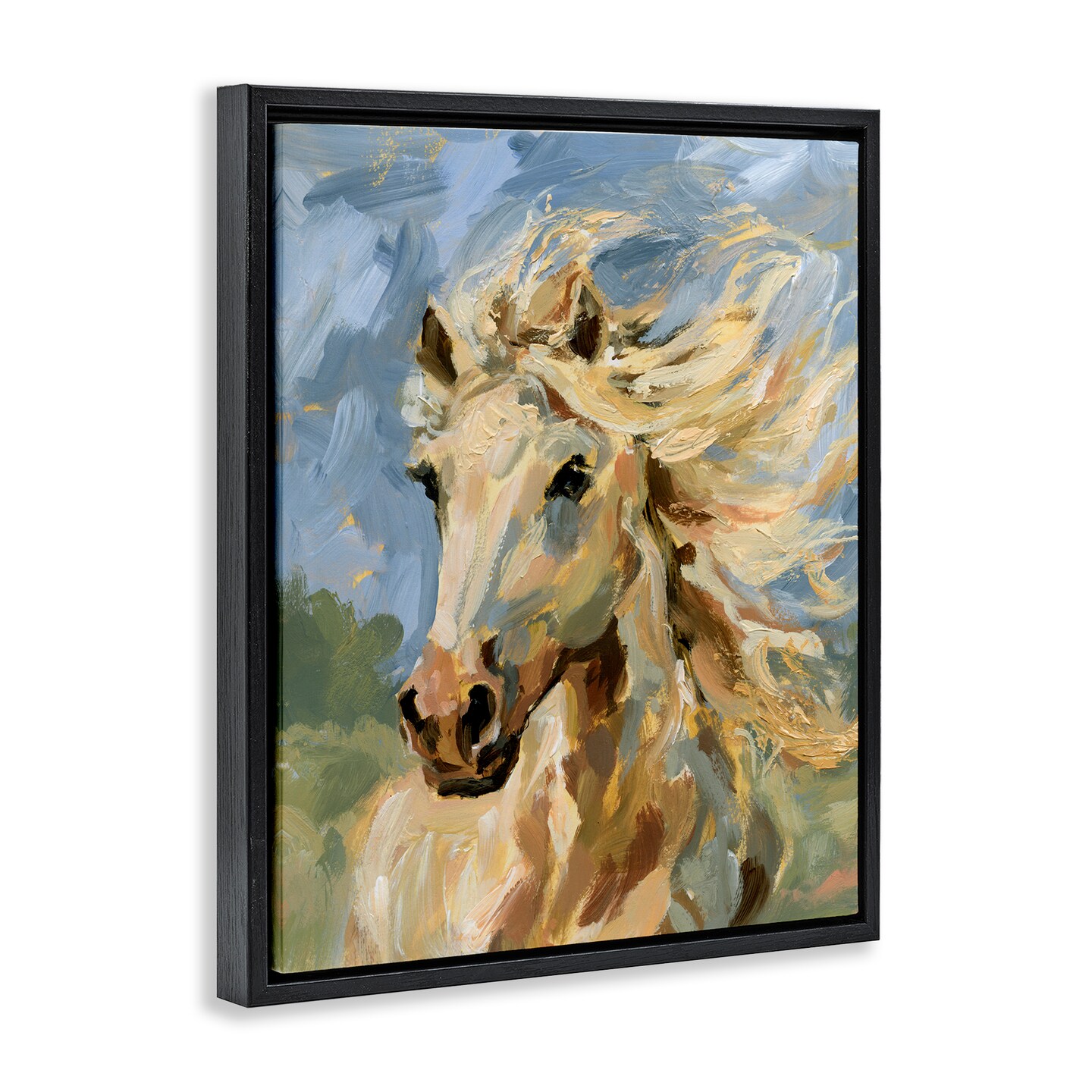 Stupell Industries Windswept Horse Mane Floater Framed Canvas Wall Art Design by Victoria Barnes