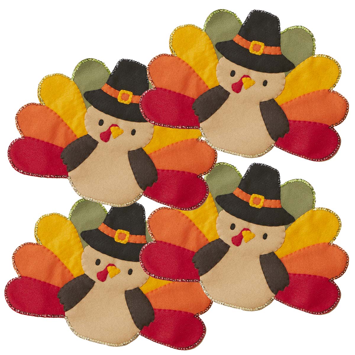 Herrschners  Turkey Trot Place Mats Felt &#x26; Sequin Kit