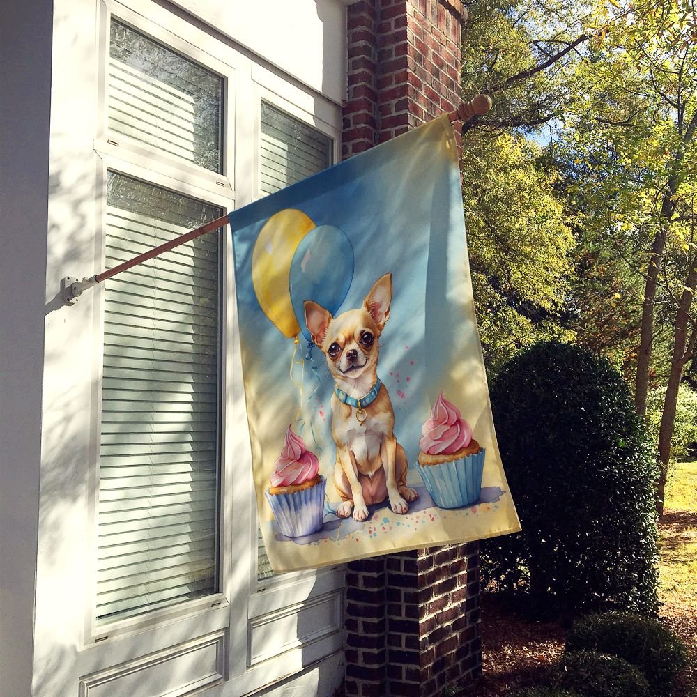 Edge Collections - 28" X 40" - Multicolor - Chihuahua Happy Birthday Large Porch - 1 Piece